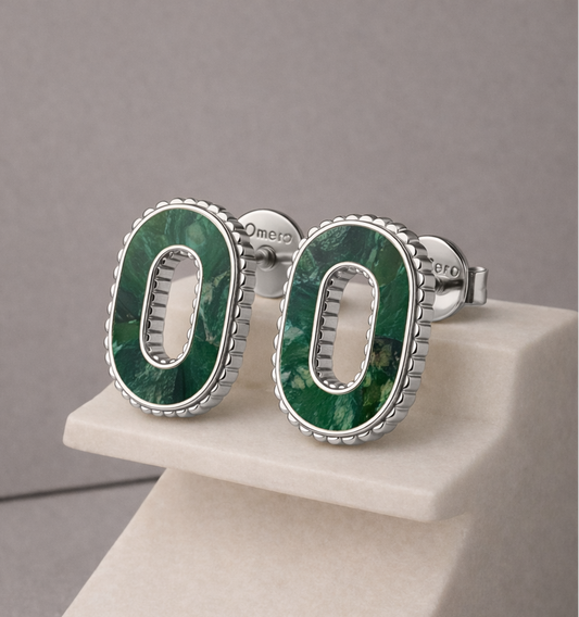 Boucles d'oreilles Héritage malachite