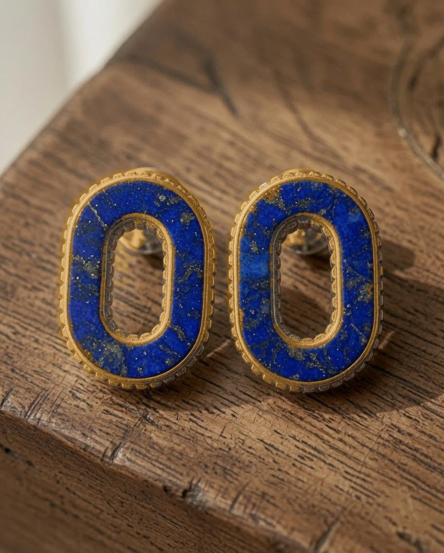 Boucles d'oreilles Héritage lapis lazuli