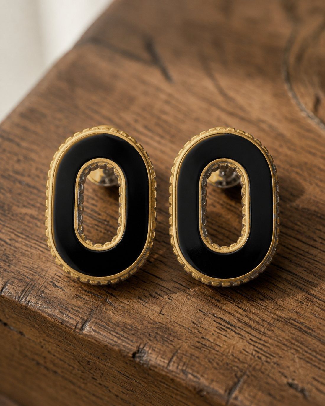 Boucles d'oreilles Héritage Onyx noir