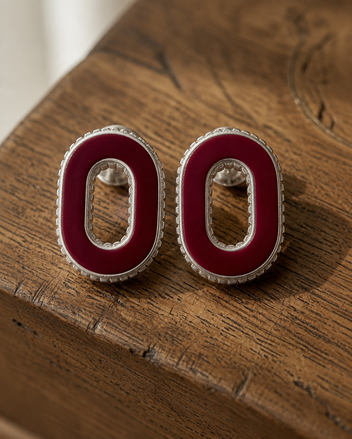 Boucles d'oreilles Héritage agate rouge