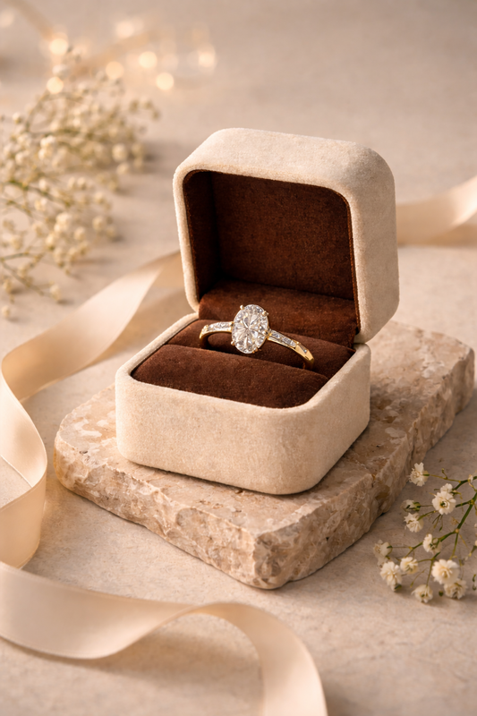 Bague de fiançailles sur mesure (Frais de dessin)