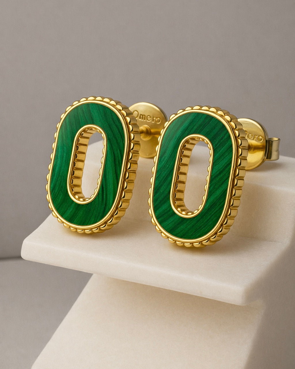 Boucles d'oreilles Héritage malachite
