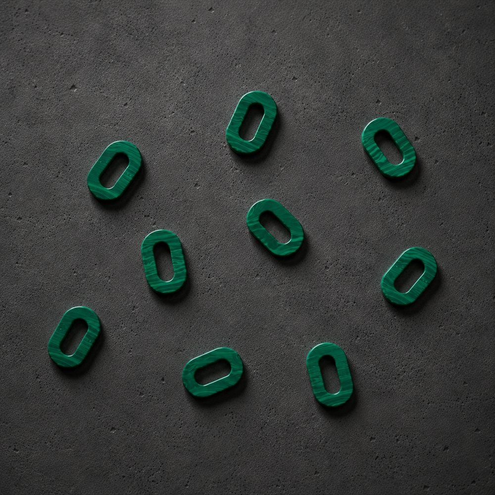Boucles d'oreilles Héritage malachite, vue 3